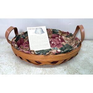 Henn Workshops Basket Open Weave Oval with handles and Liner